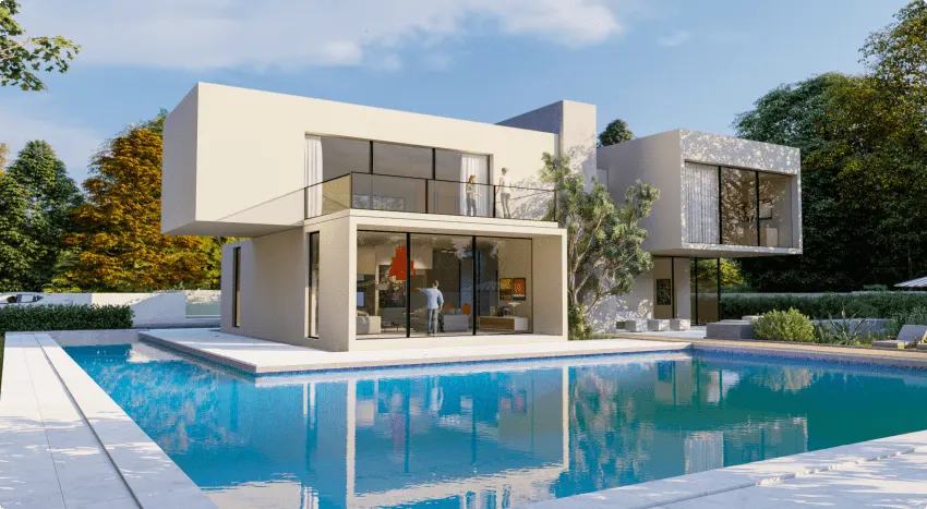 Villa avec piscine proposée à la location